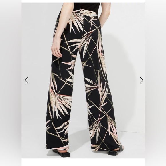 WHBM Wide Leg Palazzo Pants Tropical Print - Picture 2 of 7